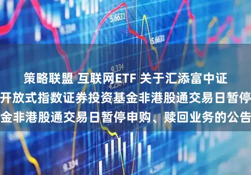 策略联盟 互联网ETF 关于汇添富中证沪港深互联网交易型开放式指数证券投资基金非港股通交易日暂停申购、赎回业务的公告